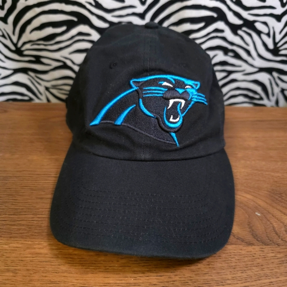 0725 Thrifted Adult Adjustable Fanatics Carolina Panthers Hat GWOSLOO.26